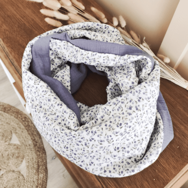 Couverture D’Allaitement Gris Éco-Coton – Écharpe Tablier Intimité, Respirante Et Multifonction Pour Bébé